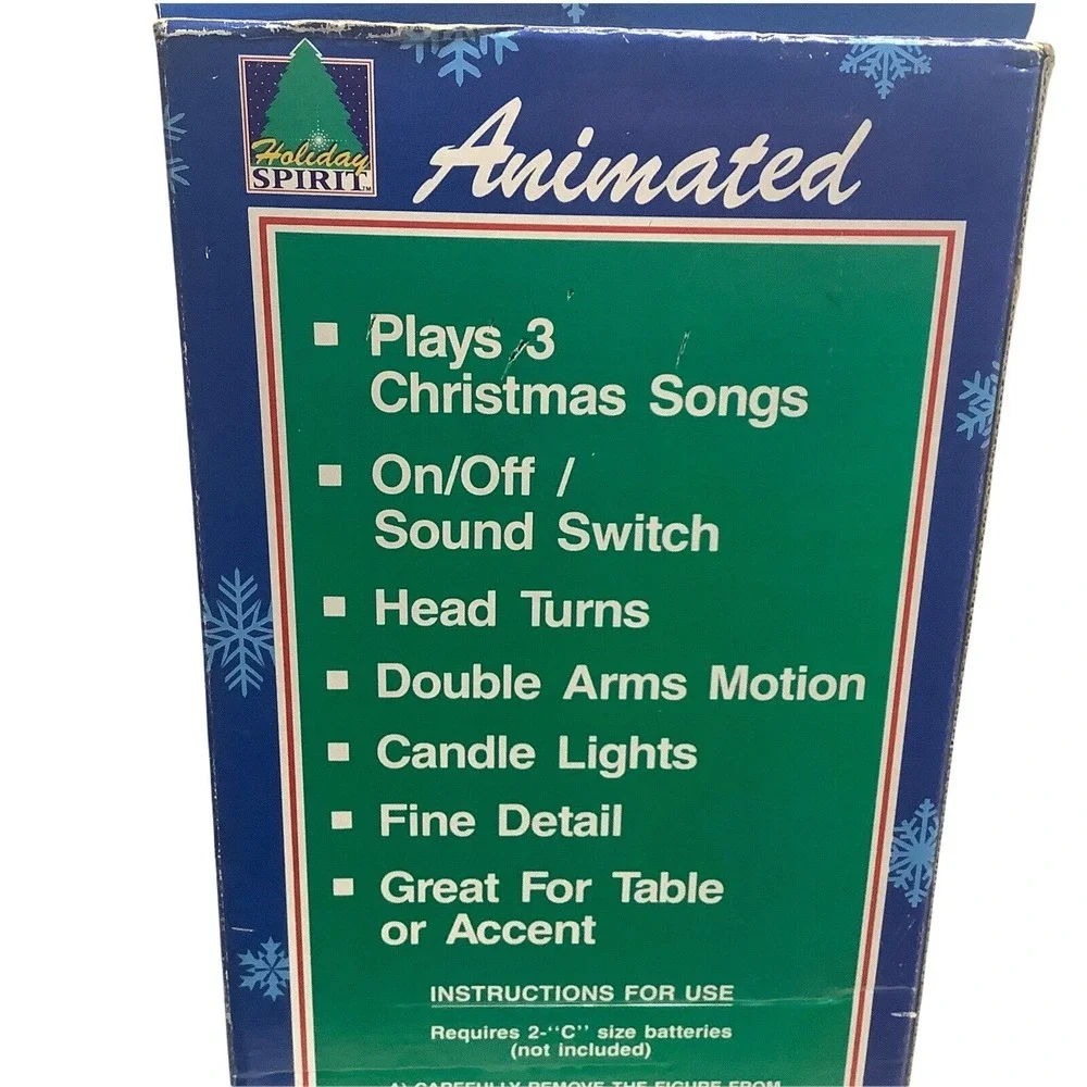 Vtg Holiday Spirit Animated Musical X Mas Mrs‎ Claus Plays 3 Songs Jingle Bell